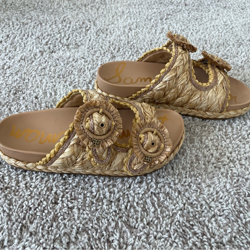 Sam Edelman Natural Espadrille Slides